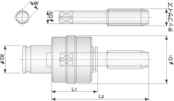 ツーリングシステム,ツールホルダー,TC型タップコレット (トルク調整内蔵型)