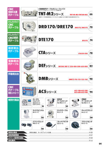 【ゆきんこ】オーダー分 総合カタログ CNC円テーブル・割出台