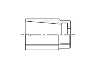 シングルテーパ内張りコレット,コレットチャック