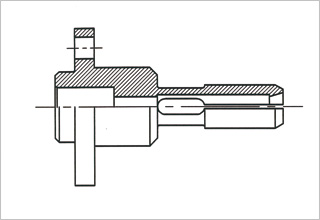 軸引き型,コレットチャック