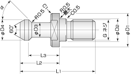 プルスタッド,プルボルト寸法図